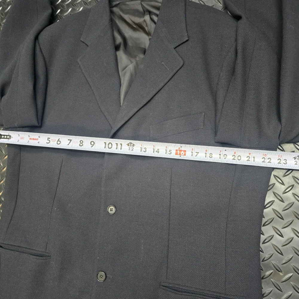 Pal Zileri Pull Mens 44R Blazer IT 54 Wool Blend 3 Button Sport Coat Black Italy